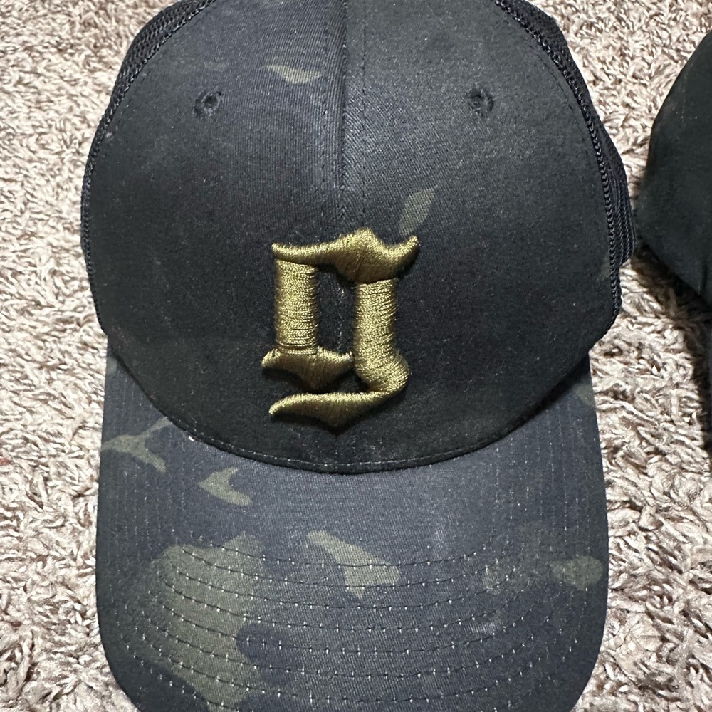 Black and Gold Camouflage Cap